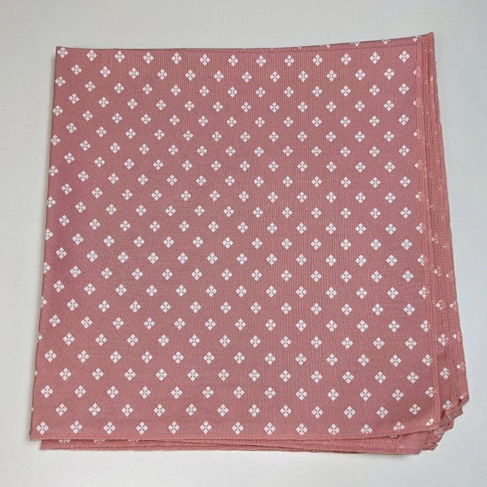 Vintage Pink Polka Dot Diamond Napkins (Set of 6)
